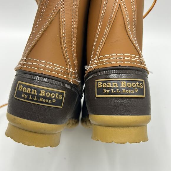 L.L. BEAN DUCK 8” WOMEN SIZE 6 BROWN TAN BOOT MADE IN USAT - Picture 6 of 9